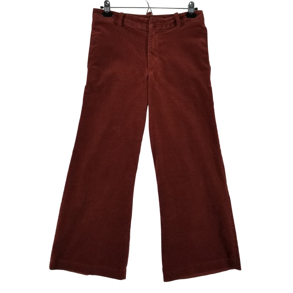 Kut from the Kloth Corduroy Pants Women 6 Rust Brown Wide Leg KB49101